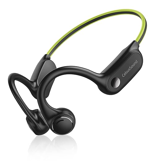 Cuffie Conduzione Ossea,Bluetooth 5.2,Auricolari Senza Fili Sport,Lettore musicale stereo,10 ore Durata,Ricarica rapida USB C,IP55 Impermeabilità，per Corsa, Ciclismo, Guida, Palestra【2023 nuovo】