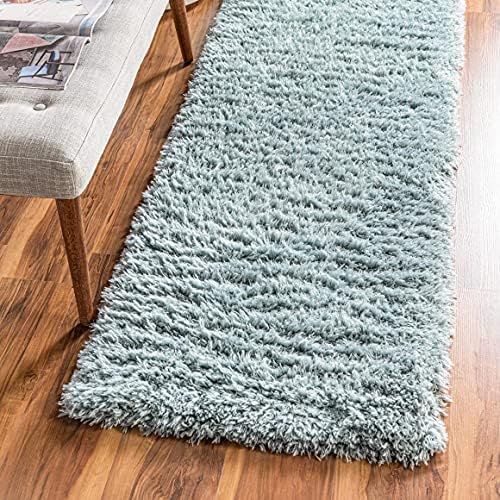Rugs.com Infinity Collection Solid Shag Area Rug 13 Ft Runner Sla...