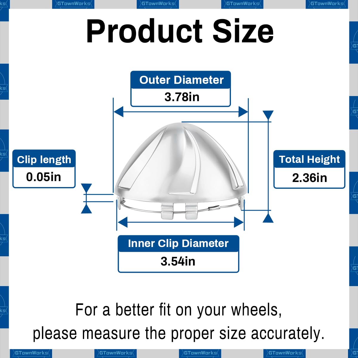 Centercaps Toyota Tundra Sequoia 2007-2020 Center Cap Fits 5 Spoke 18 Wheel - View #3