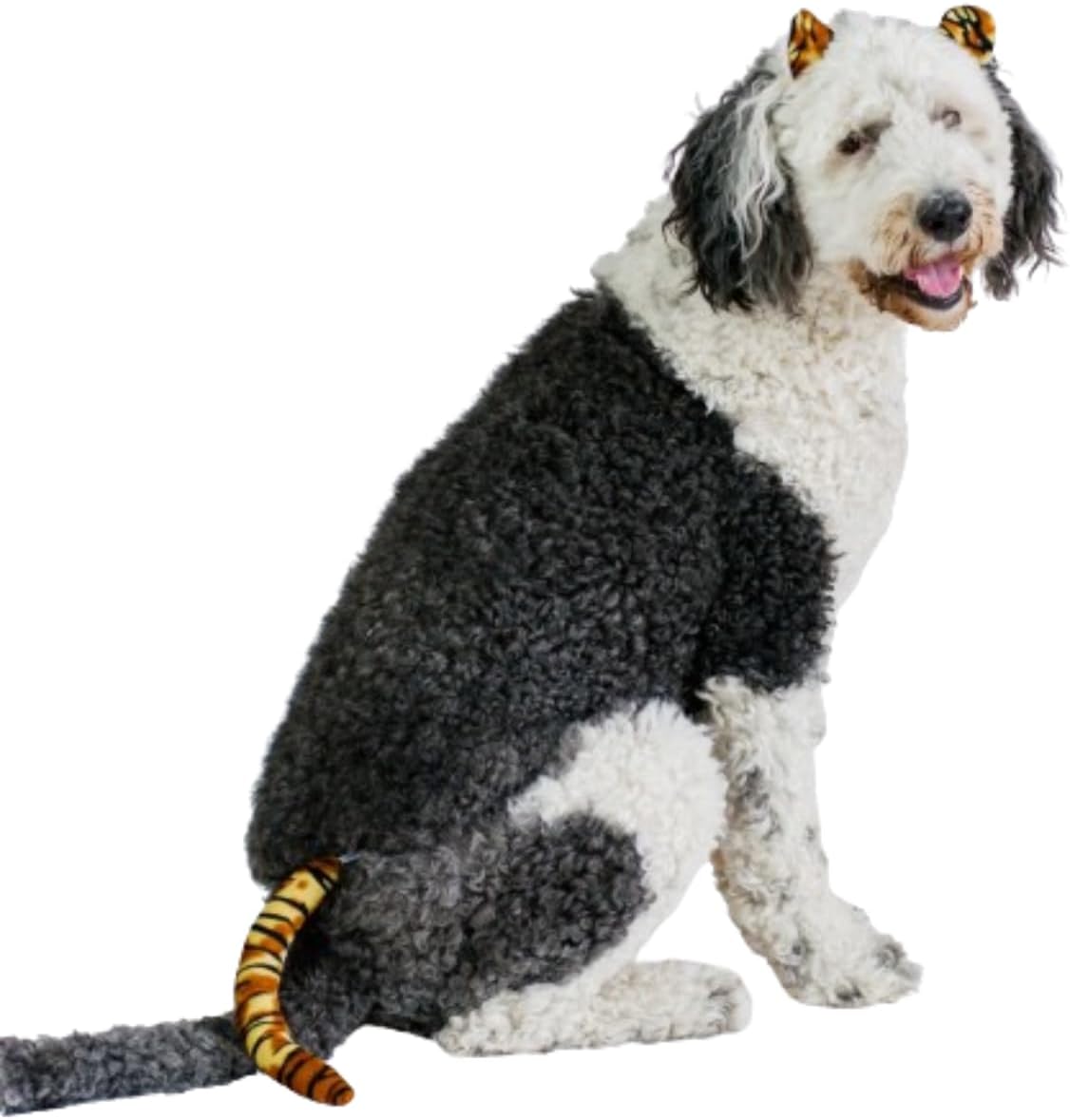 Disfraz de Tigre para Perro Midlee con Diadema y Cola - Tamaño L