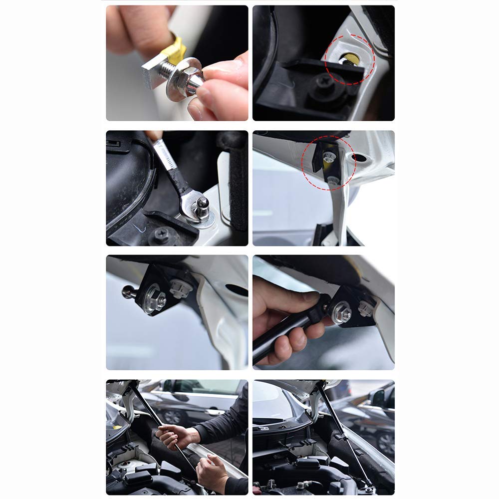 Asta di Supporto del Cofano, per Je Compass 2017 2018, 2p Engi Cover Asta di Supporto idraulica Ho Car StyAccessories