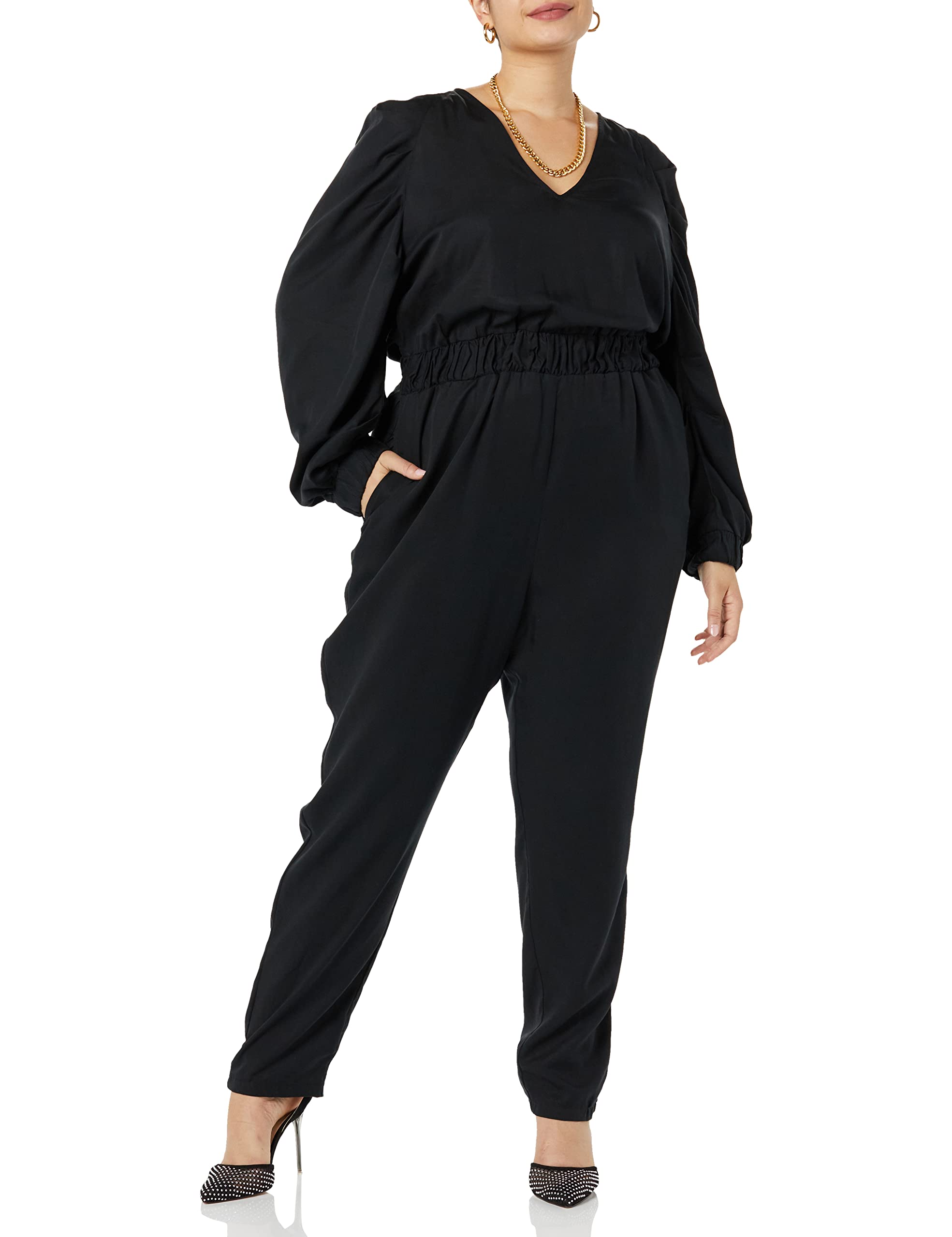 TEREA Mono Brooklyn para mujer, con hombro drapeado oversize