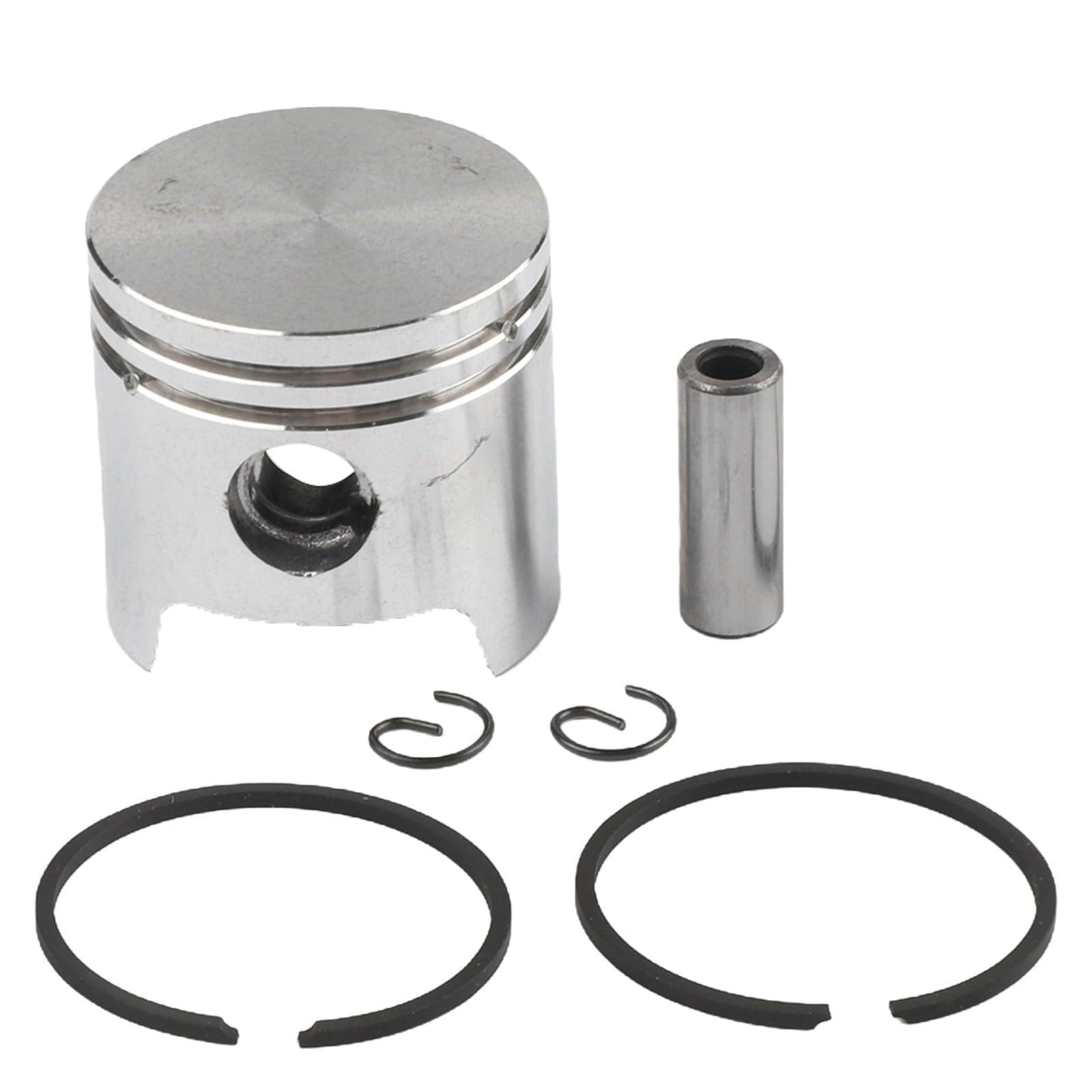Helilyco 34mm Piston for Ring Kit Compatible with BG45 BG46 FS38 FS45 FS55 HS45 Blower, 4237 030 2002, Includes Pin Rings Circlips