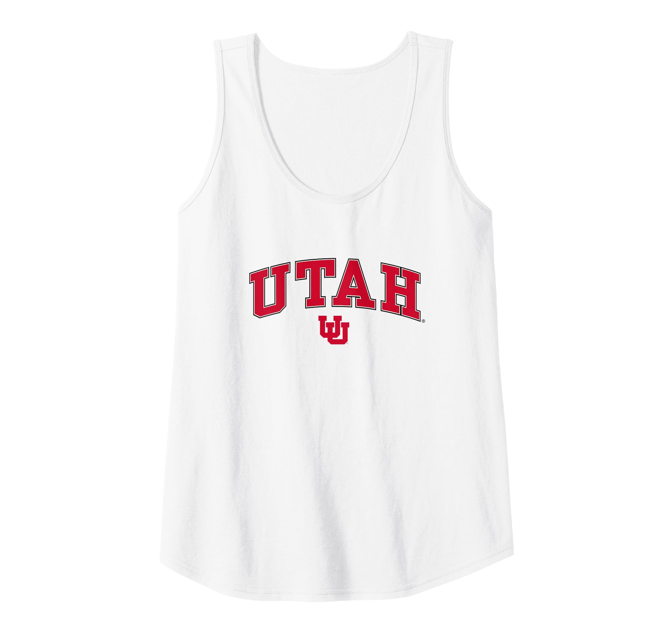 Womens Utah Utes Womens Arch Over White Officially Licensed Tank Top