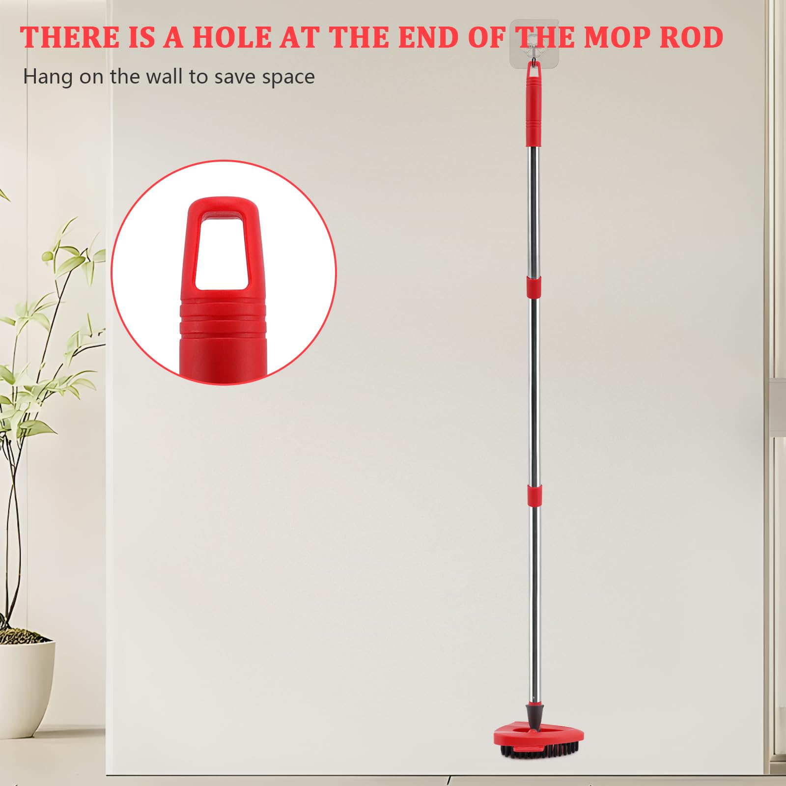 Poignée De Balai De Rechange NICEMOVIC 147 Cm - Compatible Vileda Rotatif, Acier Inoxydable Réglable