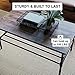 Nathan James Maxx Industrial Pipe Coffee Table, 41 Inch Matte Metal Frame, Rustic Gray/Black