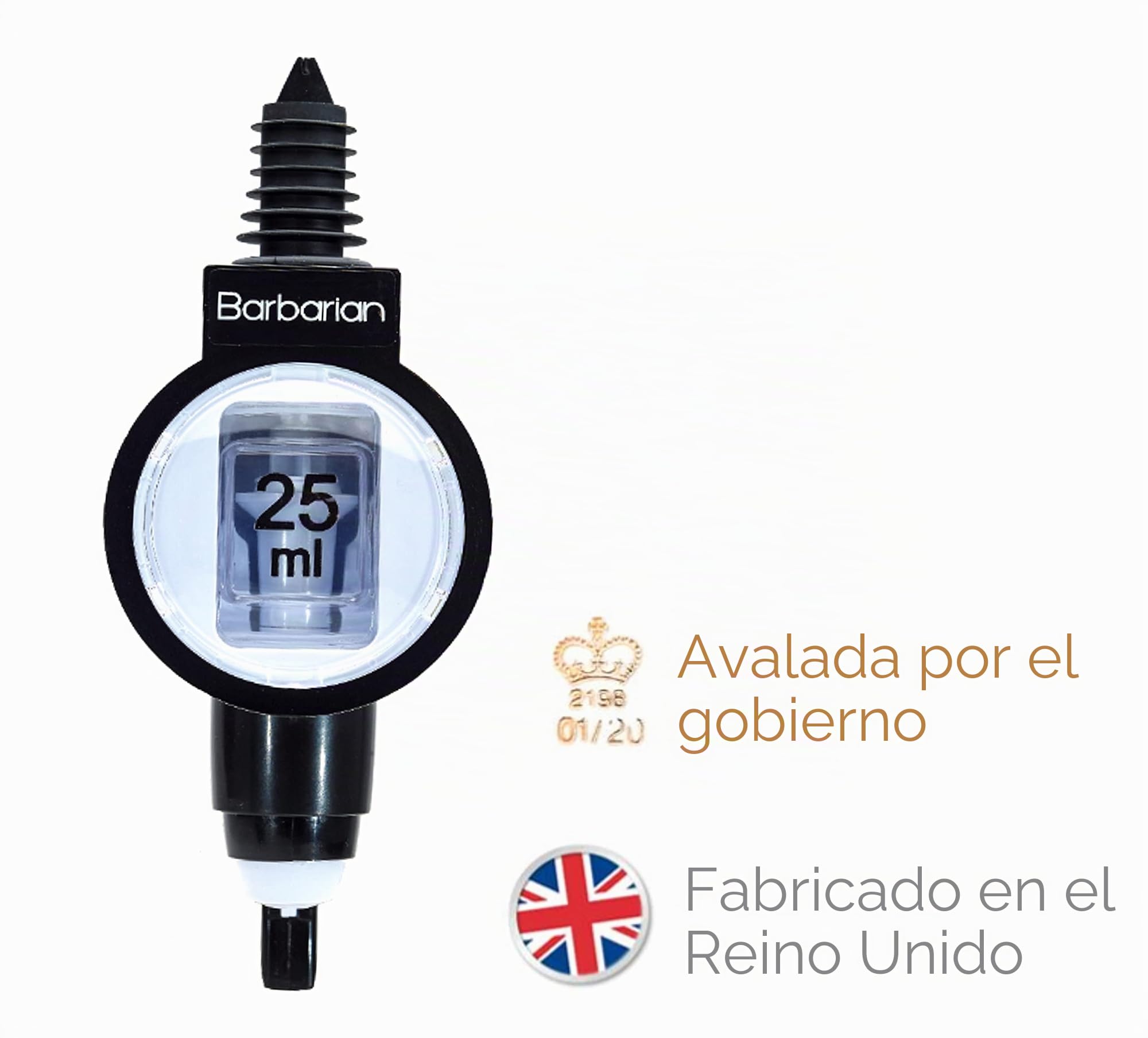 Barbarian - Ópticas de 3/4/6 botellas para licores - Soporte medidor Bar Butler para chupitos, dispensador de bebidas boca abajo para alcohol y vino, bar doméstico, garaje, cueva del hombre (4