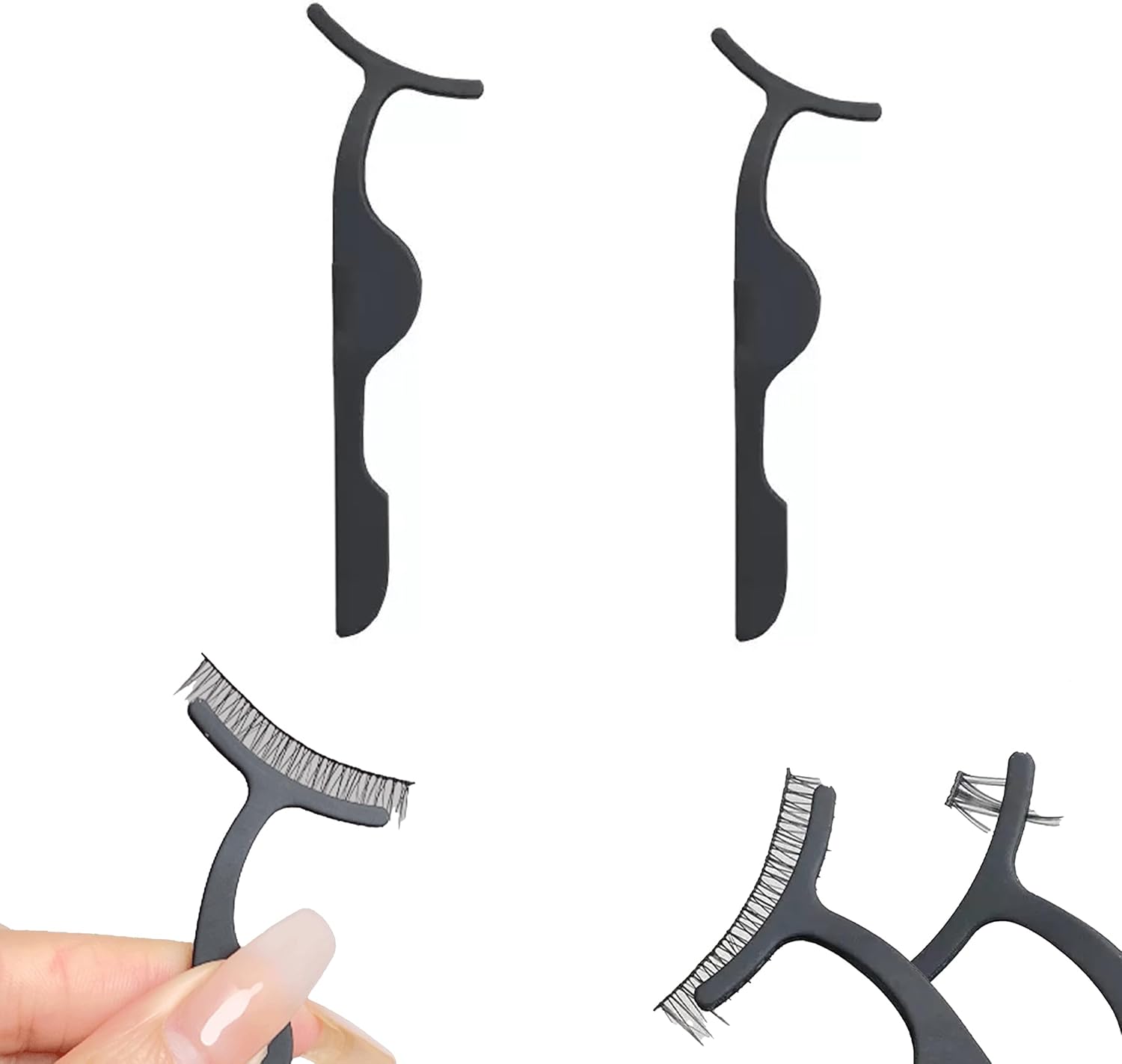 Y-Shaped False Eyelash Applicator Tool, Precision Lash Helper for Easy Application, 2 Pack