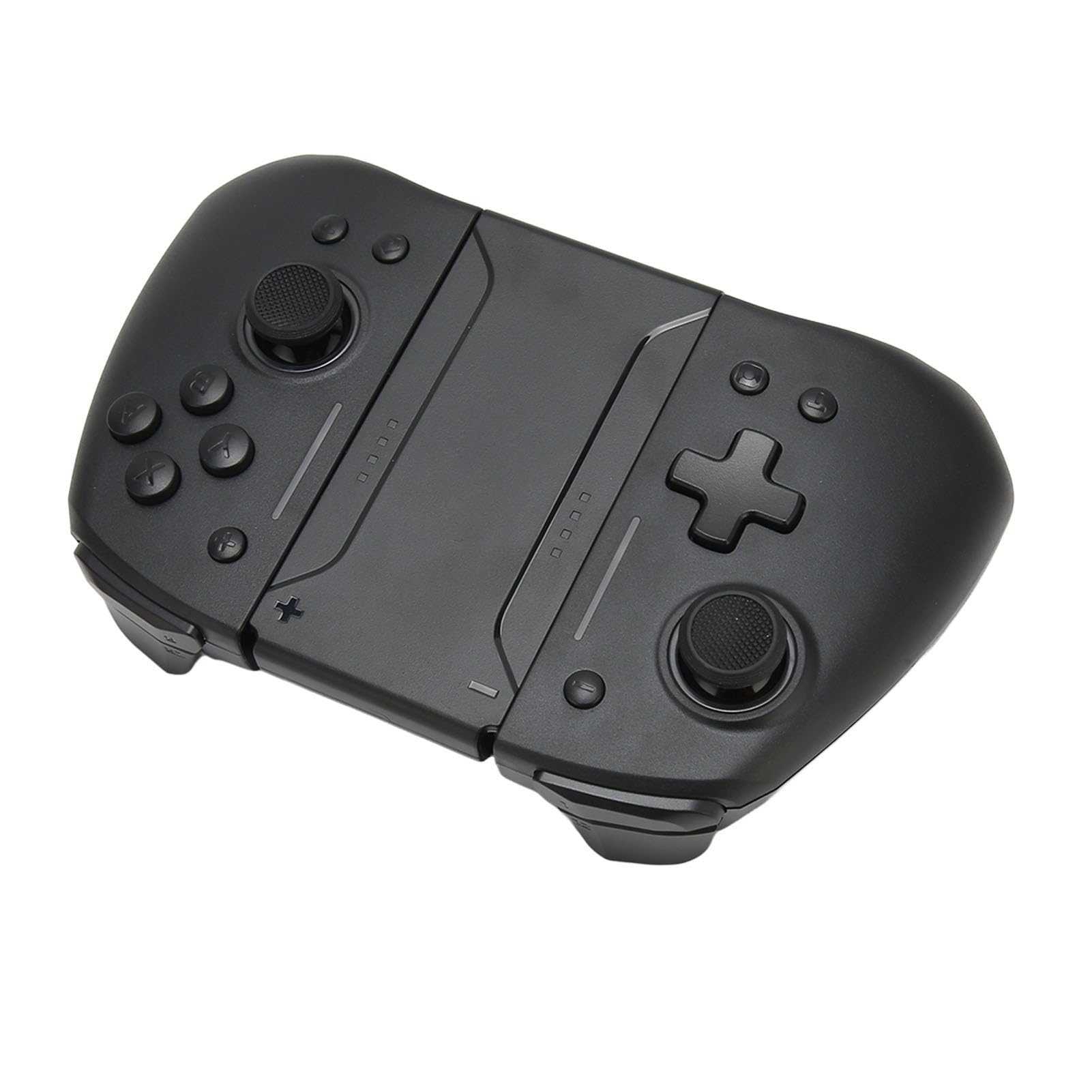 Baxnore Manette de jeu 6 Axes gyroscope double Vibration Turbo RGB lumière manette de jeu pour Console ABS noir