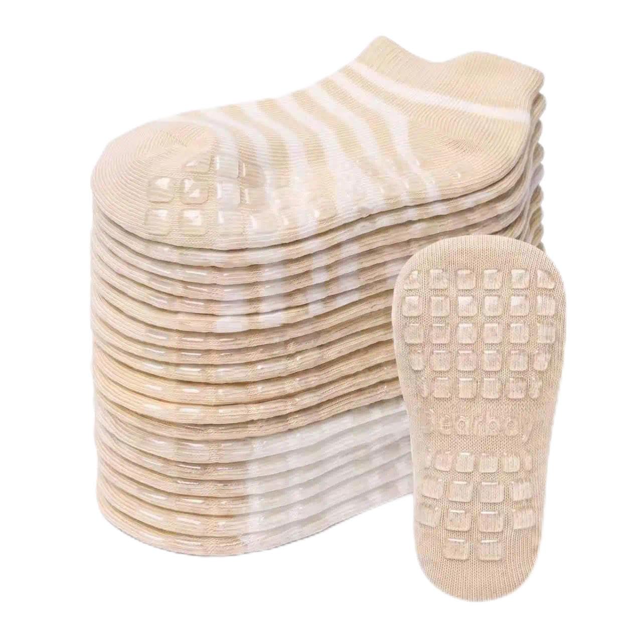 Non-Slip Baby Cotton Ankle Socks with Grippers for Toddler Walking