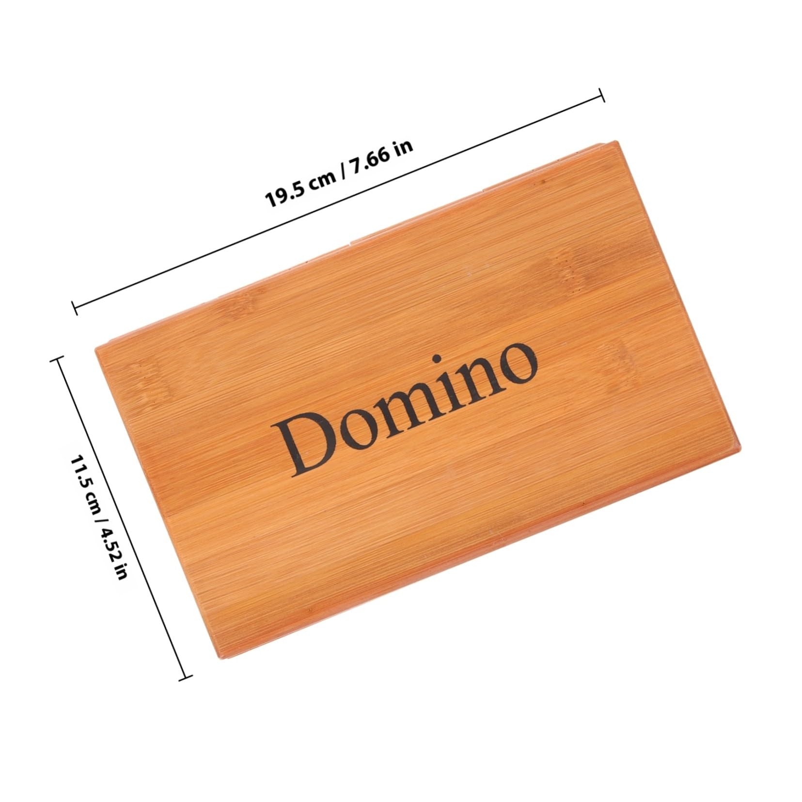 VANZACK Jeu de Dominos Rétro en Bambou Beige Étui de Rangement, Jeu de Société Interactif pour Intérieur et Loisirs en Famille, Coordination Main-œil