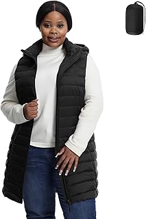 Plus Size Women Puffer Vest 1X-6X Lightweight Packable Quilted Puffy Ves...