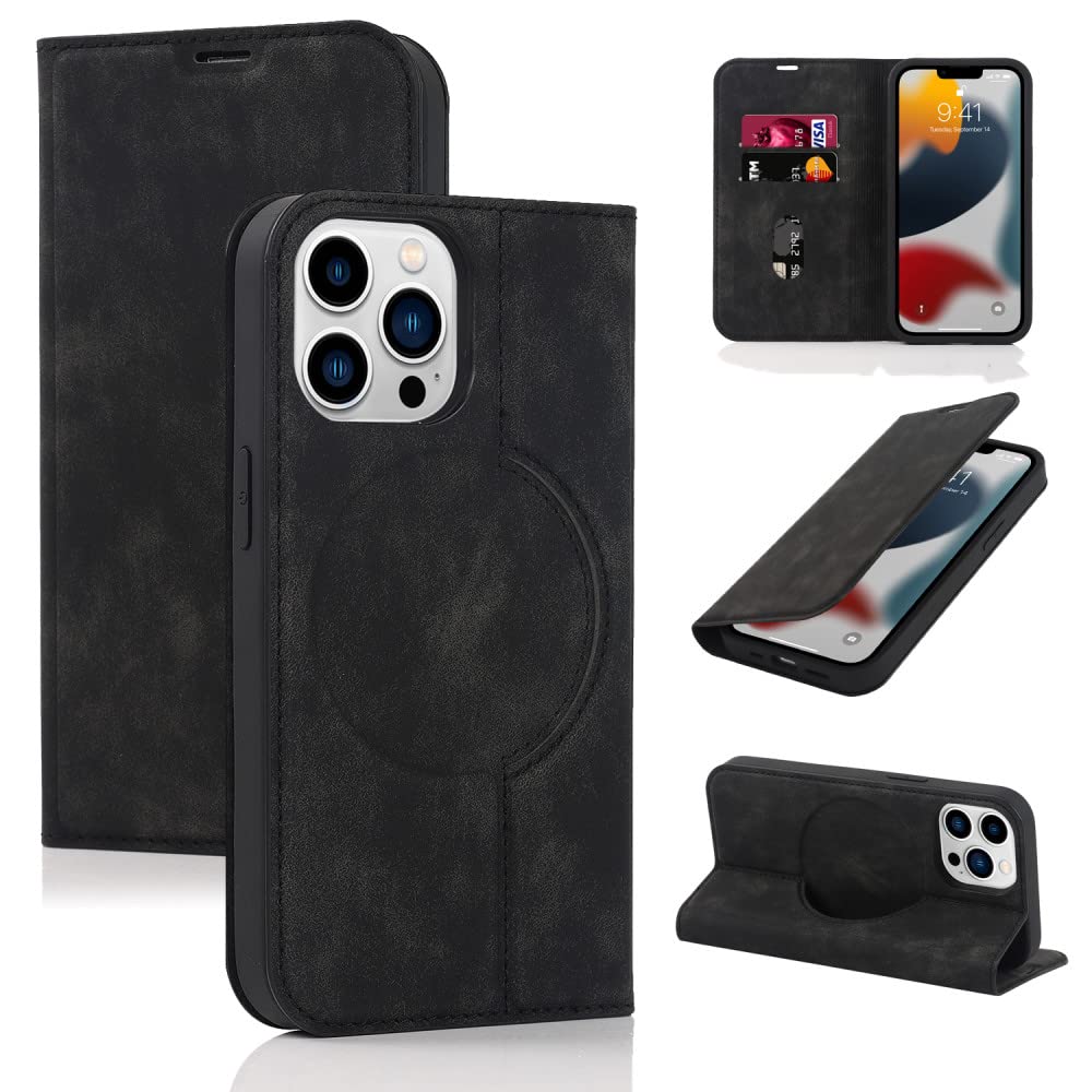 Étui portefeuille en cuir pour iPhone 13 Pro Max idéal pour vos vidéos - 8