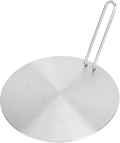 Miniatura 6 de Fdit Placa difusora de calor para estufa de gas de acero inoxidable, placa de inducción de difusor de calor para estufa de gas eléctrica (9.4 in)