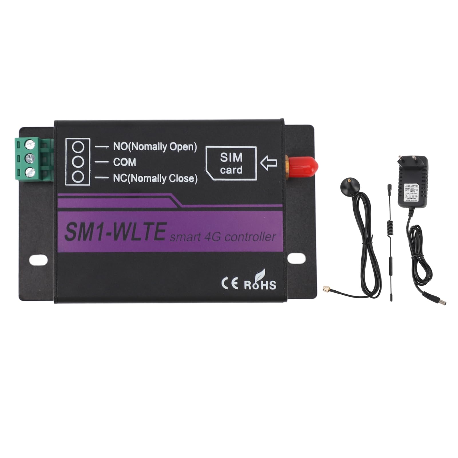 Fdit Apricancello GSM, Interruttore relè Remoto 4G con Allarme | Corpo in Alluminio, Allarme SMS Blackout, Uscita relè NO/NC, Sensore -40°C a 125°C, Controllo Industriale
