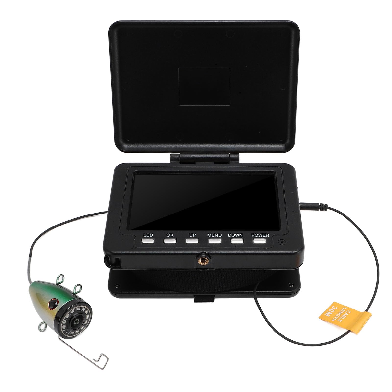 5-Zoll-IPS-LCD-Angelkamera mit Einer Auflösung von 1280 X 720, von Videos auf Einer Micro-Speicherkarte, 1080P-CMOS-Sensor, 30 M PU-Kabel, Wiederaufladbarer 5000-mAh-Akku