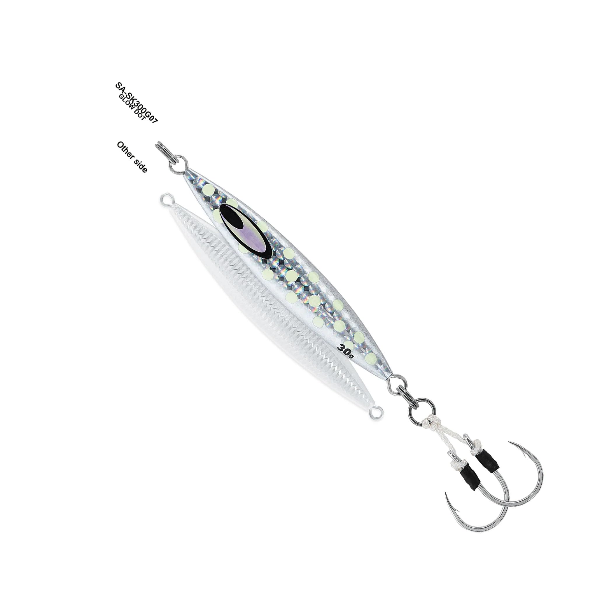 Daiwa SA-SK300G07 Metal Jig, Color: Glow Dot, 11 Oz, 9/0 Hook Size