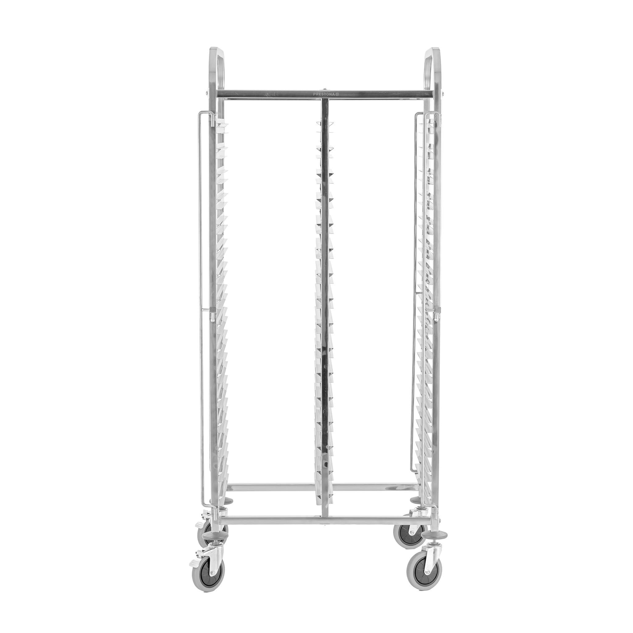 TECHNICA Prestona Edelstahl Transportwagen 32xGN 1/1 - Gastronormwagen 550x740x1735 mm - Wagen - Tablettwagen - Regalwagen - Einschübe Gastro - Rollbehälter - Servier Trolley - Profi Catering Lager