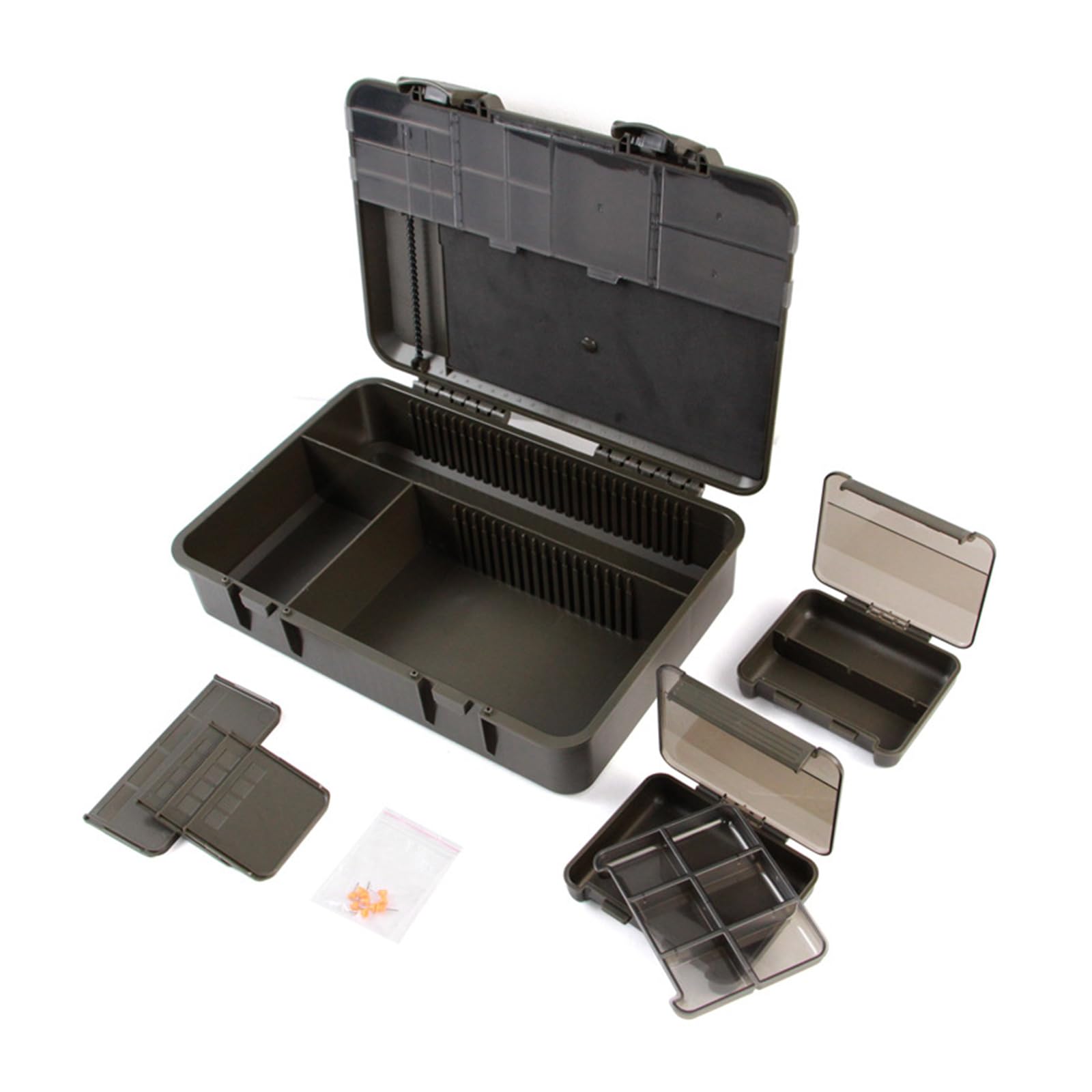 XuQiZZpp Internal Divider Organizers Fishing Tackle Box Tray Fishing Rigs Line Storage Case Multiple Compartment Container Box