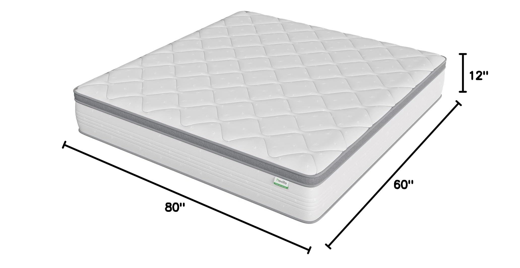 Condition photo showing New/Like New for Novilla Queen Mattress, 12 Inch Hybrid Mattress Queen with Comfort Foam,Innerspring Pillow Top Mattresses in a Box, Pressure & Pain Relief, Soft Feel but Supportive