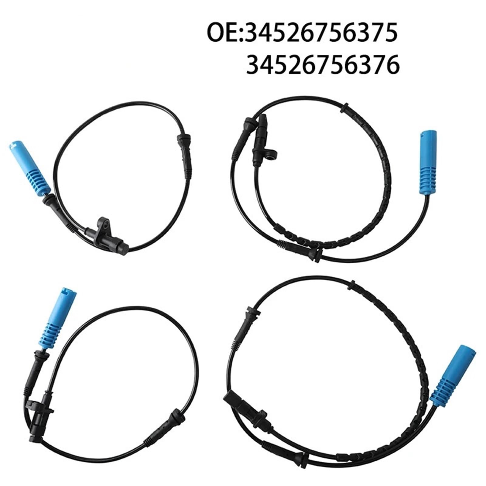 Sensor ABS Trasero, Delantero, Trasero, Izquierdo, Derecho, Sensor de Velocidad de Rueda ABS para BMW E39 525I 528I 530I 540I M5 ALS435 SKKBS0131 (4 Unidades)