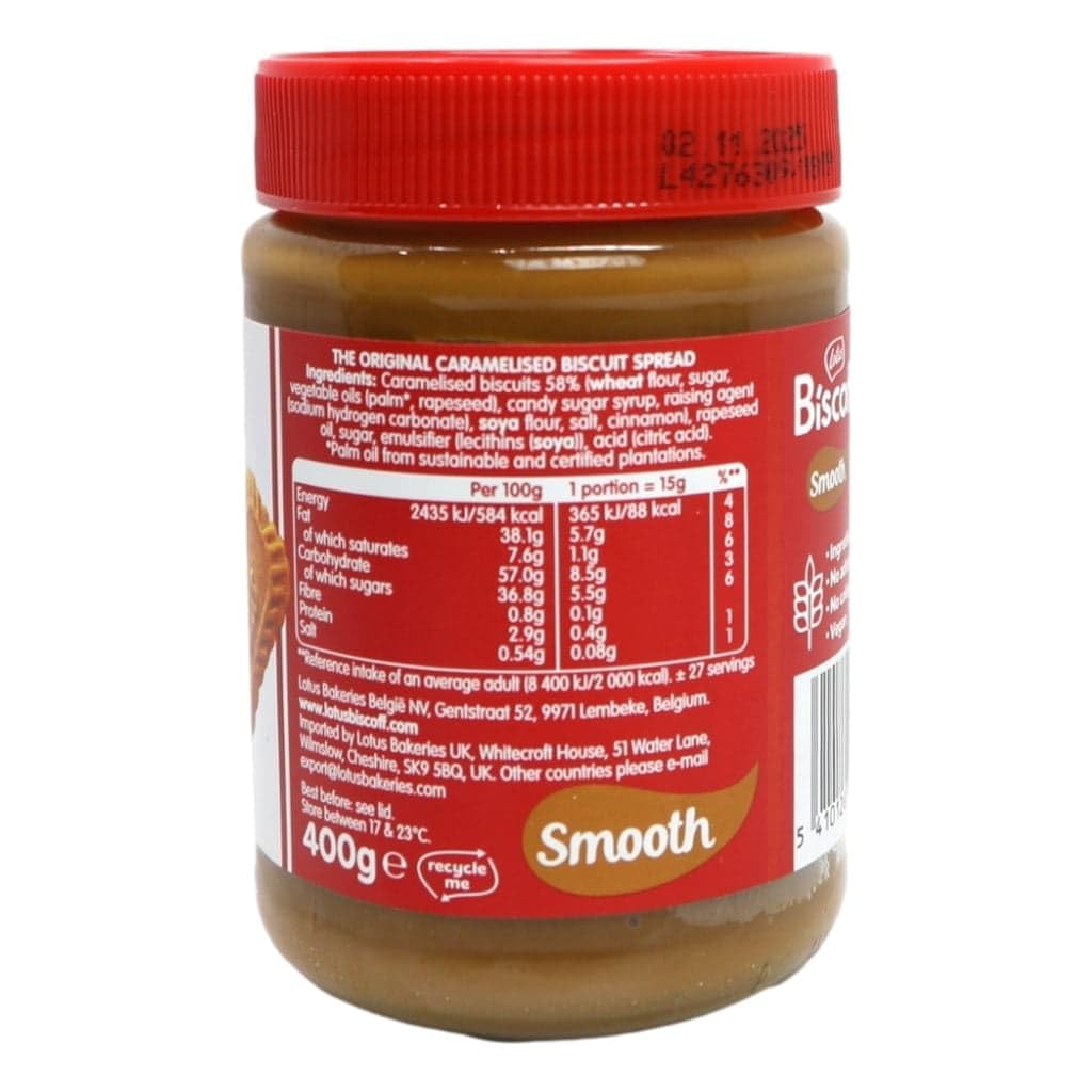Bis'coff Lotus | Belgian Speculoos | Sweet Spread | Smooth | 400g | Pack of 1 - Image 2 thumbnail