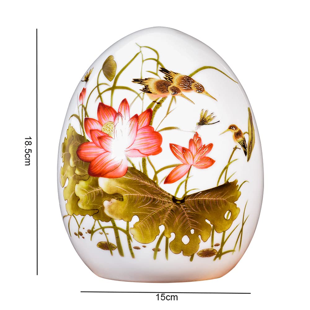 Chinoiserie Jingdezhen Cerámica Huevos Jixiangfu Huevos De La Suerte Adornos Nuevo Hogar Chino Sala De Estar Gabinete De TV Artes Decorativas Y Artesanías