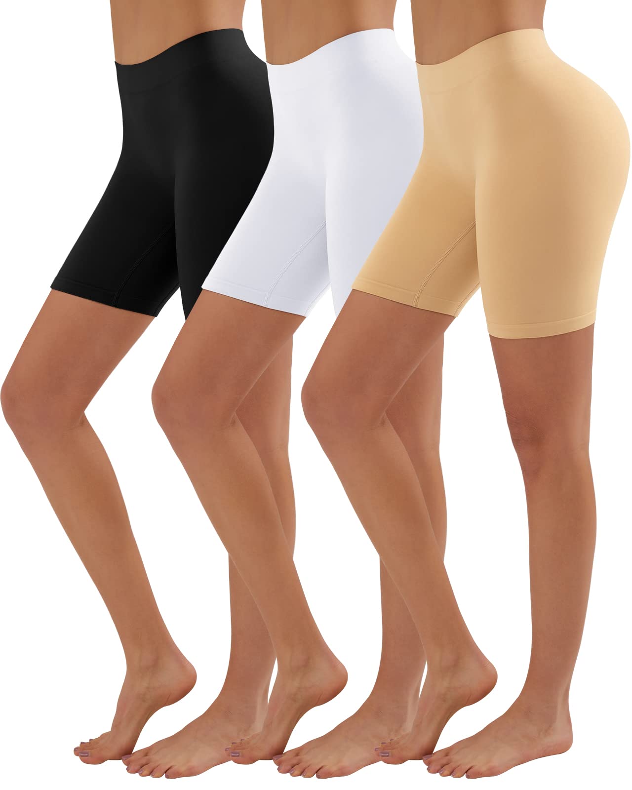 Slip Shorts for Under Dresses Women Seamless Anti Chafing Underwear Shaping Boyshort Smooth Thigh Biker Short Panties