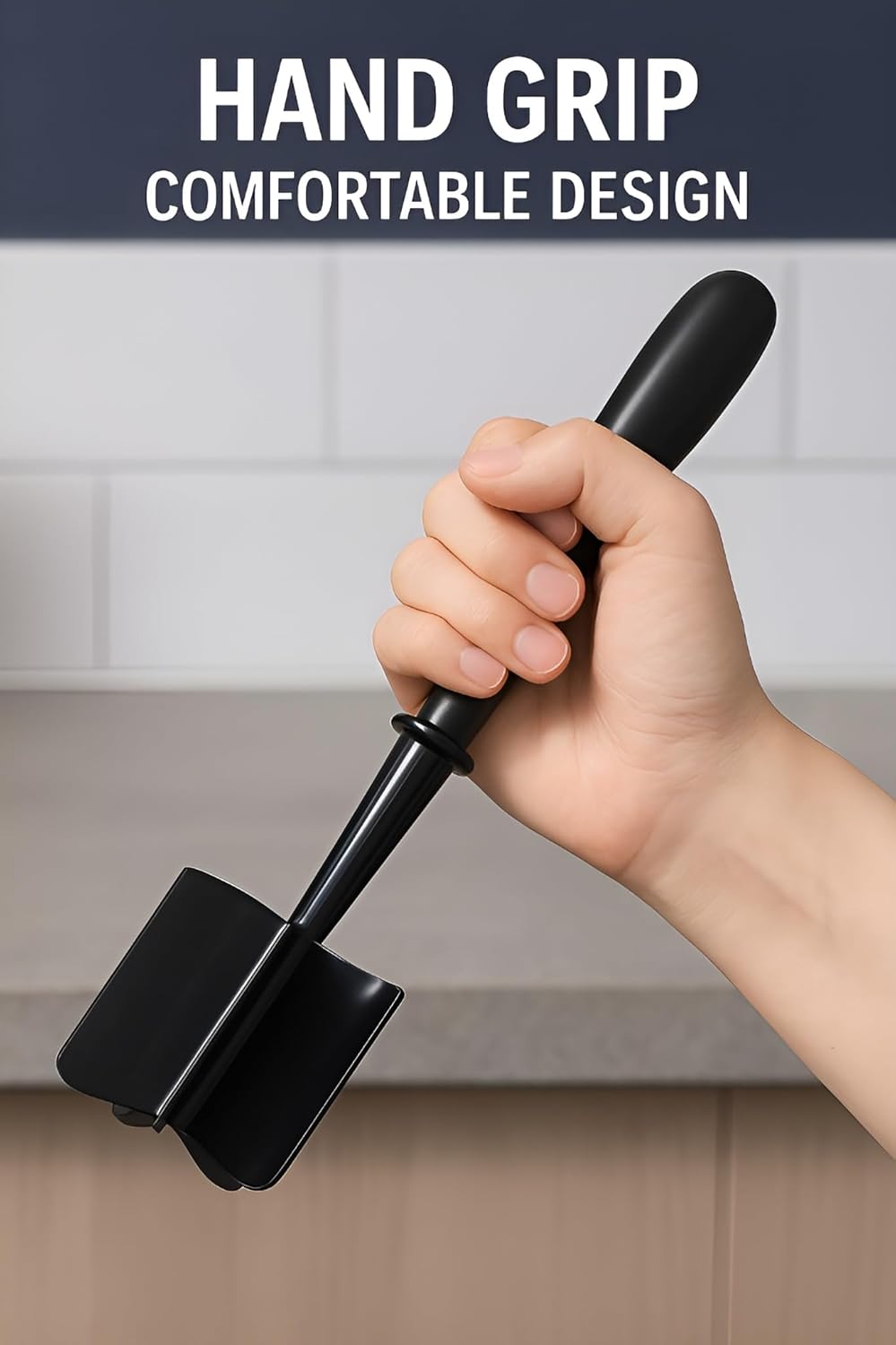 Nylon Meat Chopper Tool | Heat Resistant & Non Scratch Kitchen Utensil for Mixing, Mashing, Stirring & Blending | Lightweight, Durable, Easy To Clean & Store with Comfortable Grip