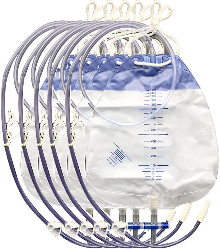Colilove 5Pack Urinary Drainage Bag 1500ml Urine Drainage
