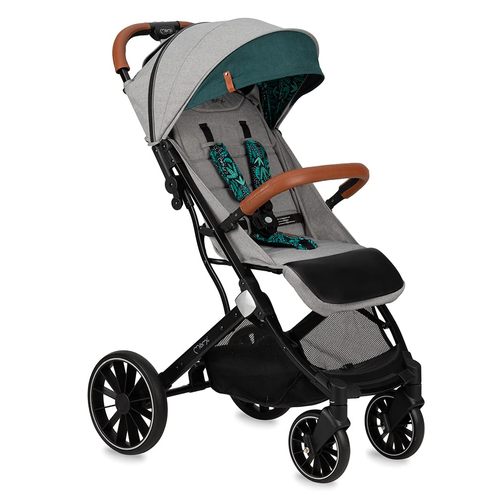 Passeggino MoMi ESTELLE DAKAR a partire da 6 mesi (fino a 22 kg), pieghevole con cintura di sicurezza a 5 punti, cestino porta spesa e funzione di apertura, manico telescopico per il traino