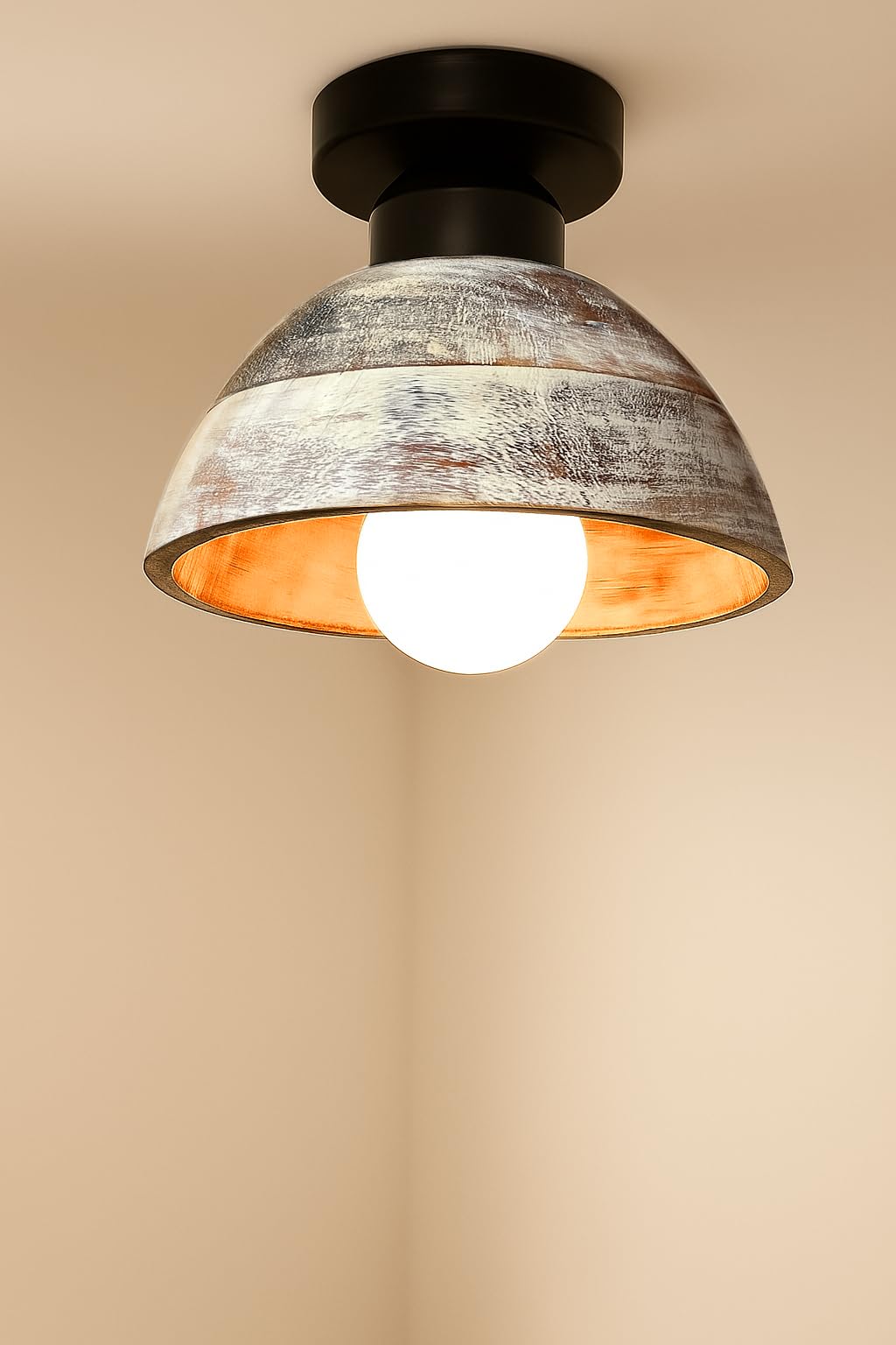 Walnut Wood Ceiling Light - Modern & Rustic -9 Walnut Wood Ceiling Light - Modern & Rustic -9
