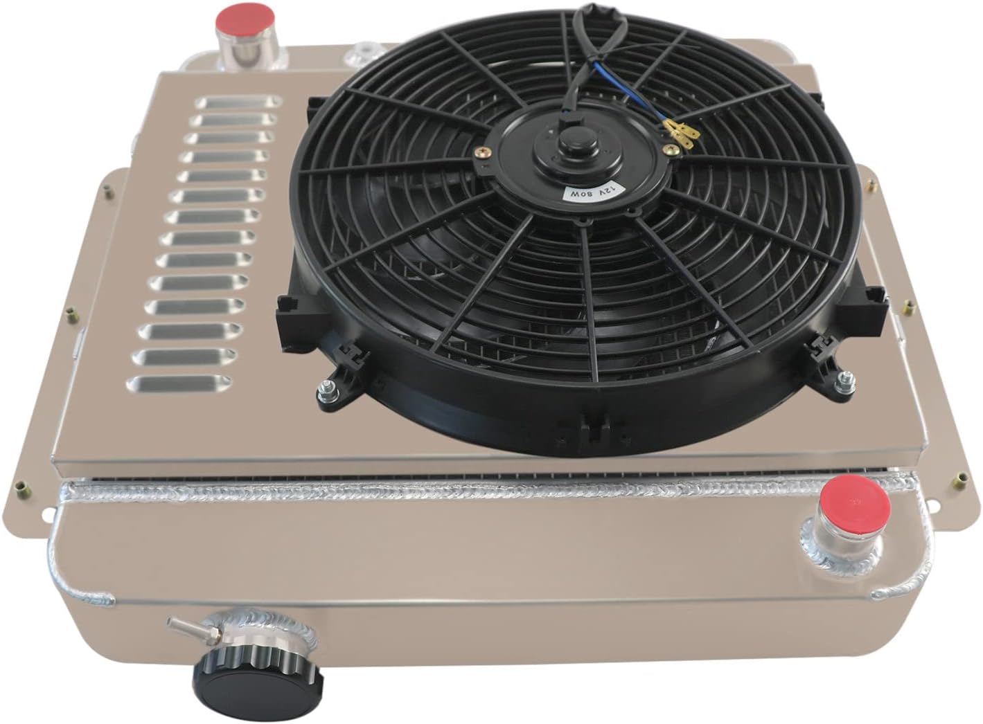 Radiator for Chevy II Nova 1962 1963 1964 1965 1966 1967, All Aluminum Chevy 2 Radiador (3 core radiator + shroud/fan + relay)
