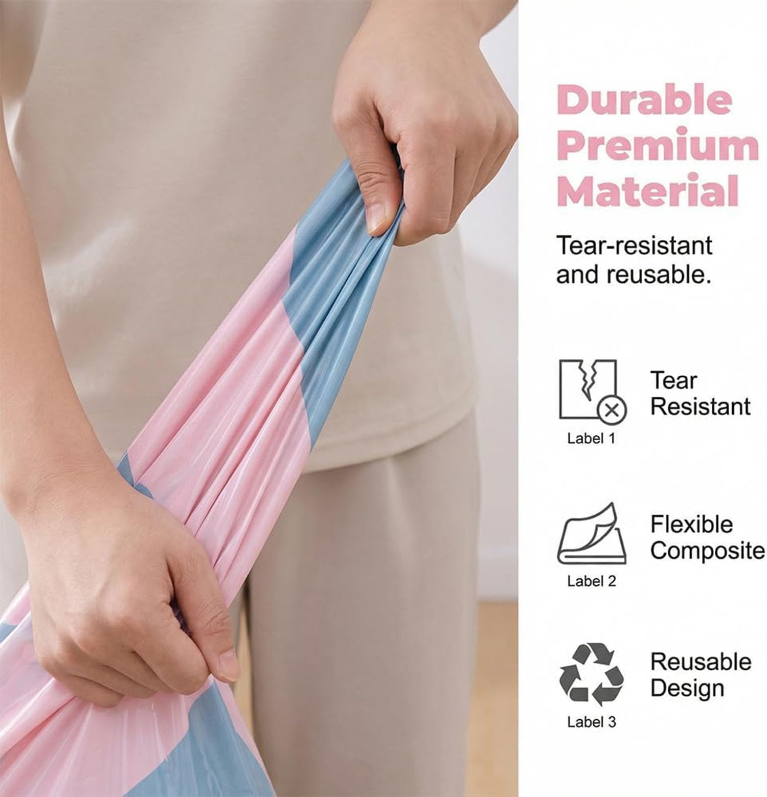 Life Space Creator Storage Bags,3D-Vakuum-Aufbewahrungsbeutel Ohne Pumpe,No Pump 3D Vacuum 𝐒torage 𝐋ife 𝐒pace Creator,Life Space Vakuumbeutel,No‑pump Vacuum Storage Bags – Press & Seal (Large,5pcs)