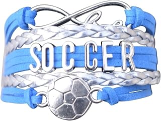 Soccer Charm Bracelet - Infinity Love Adjustable Charm Bracelet with Soccer Charm - Perfect Gift for Female Soccer Players