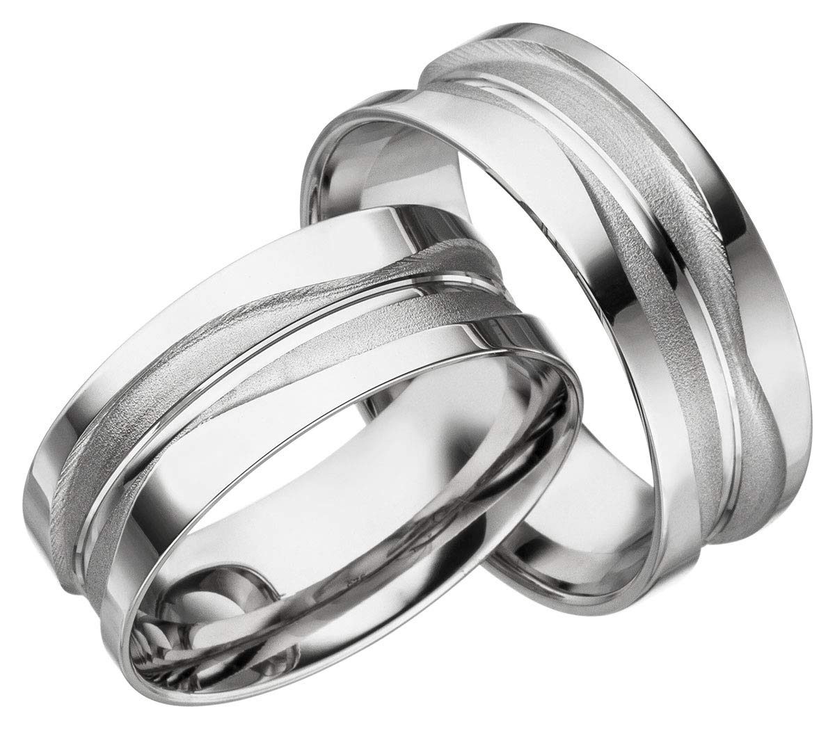 JC SILBER TRAURINGE 925 STERLING EHERINGE S012 (PAARPREIS)