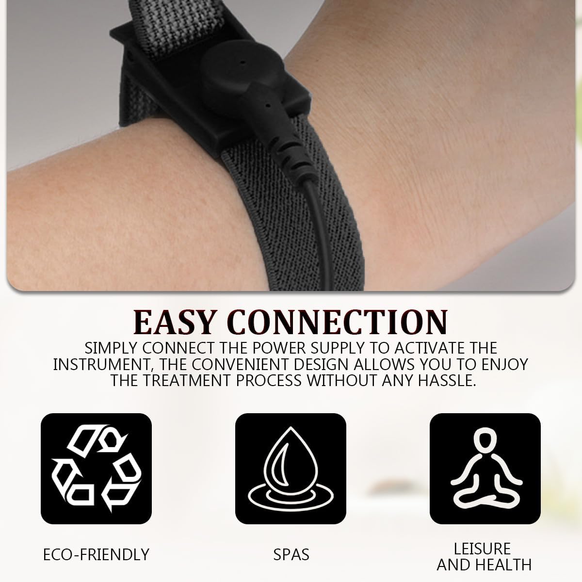 2 Pcs Foot Detox Wristband, Ionic Foot Detox Machine Wristband, Foot Bath Machine Replacement Wrist Strap Accessory