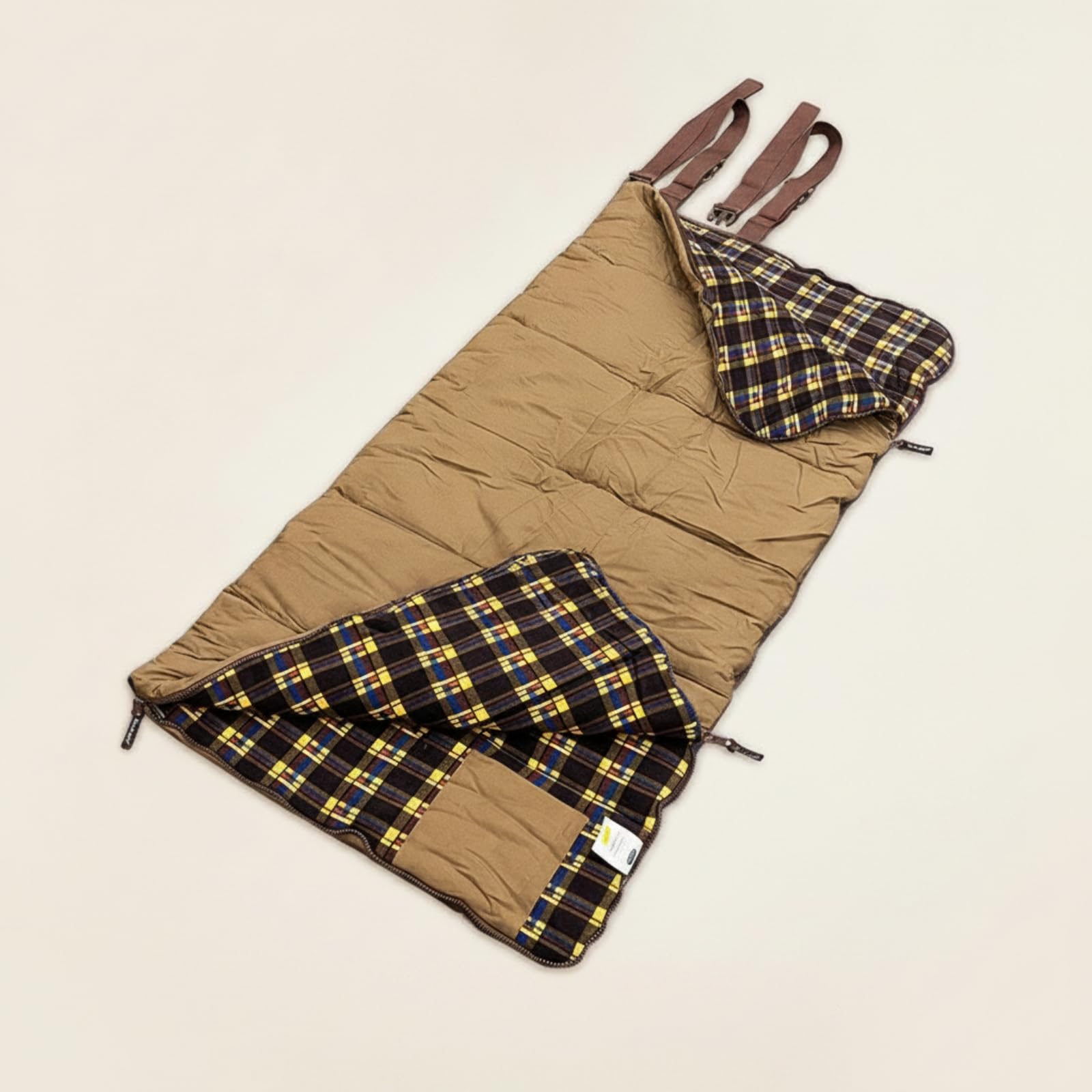 rockible Sacco a Pelo Esterno Sacco a Pelo Materassino Coperta Canvas Traspirante E Cotone Cavo con Rivestimento Pongee Cerniera Sicura Cinghie Integrate per