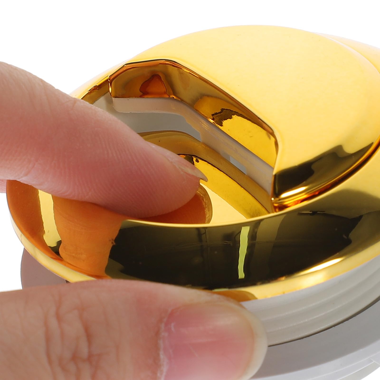 Botón de Doble Descarga para Cisterna de Inodoro, Plástico Dorado | Accesorio de Reemplazo Pulsador Doble, Pieza de Baño para Tapa de Tanque, Diseño