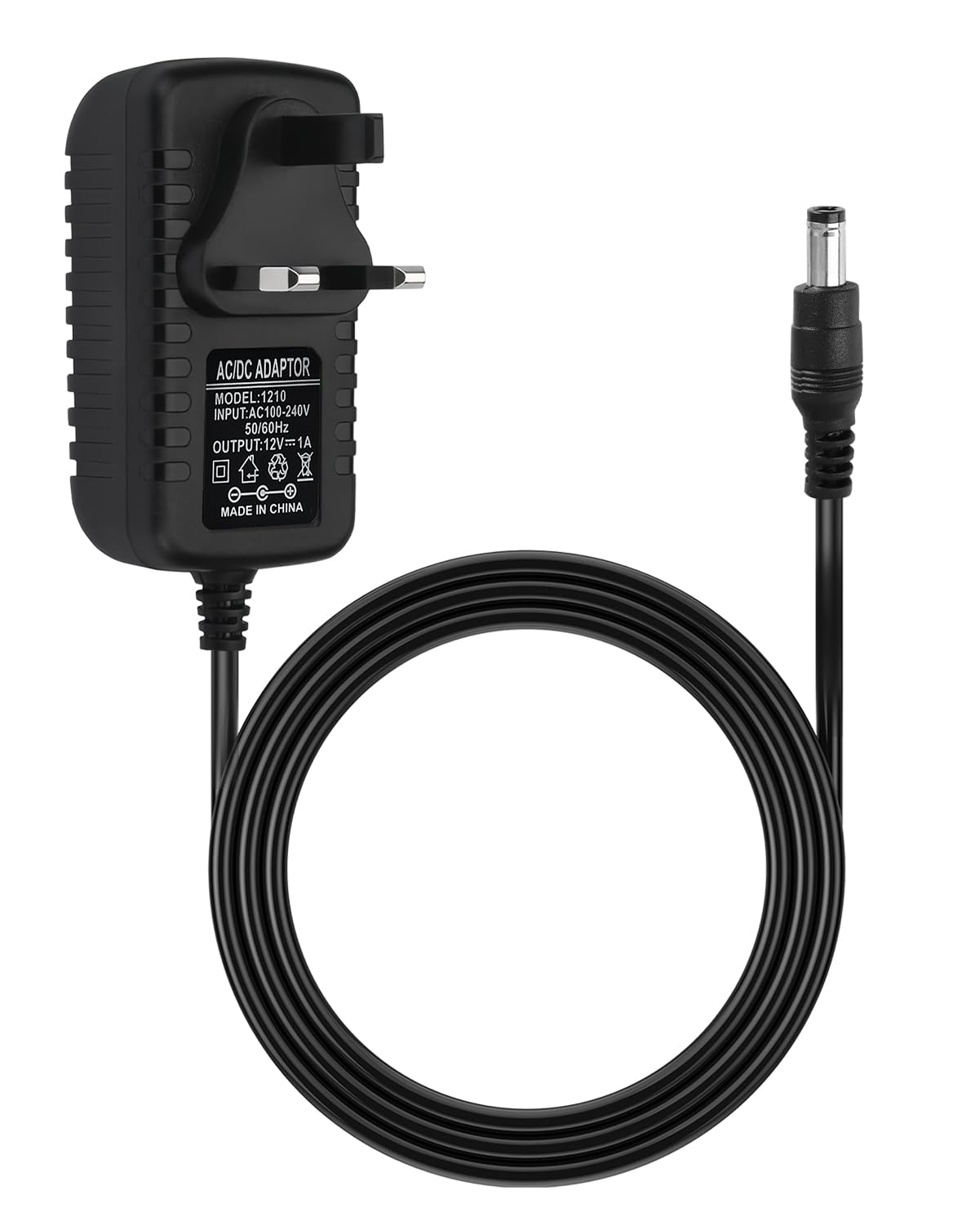12V 1A Power Supply Adapter UK AC/DC Adapter 100-240V 50/60Hz to DC 12W Converter Charger for Kids Ride on Car LED Strip Lights Router Surveillance Camerasand Keyboards Monitor 5.5x2.1mm DC Plug