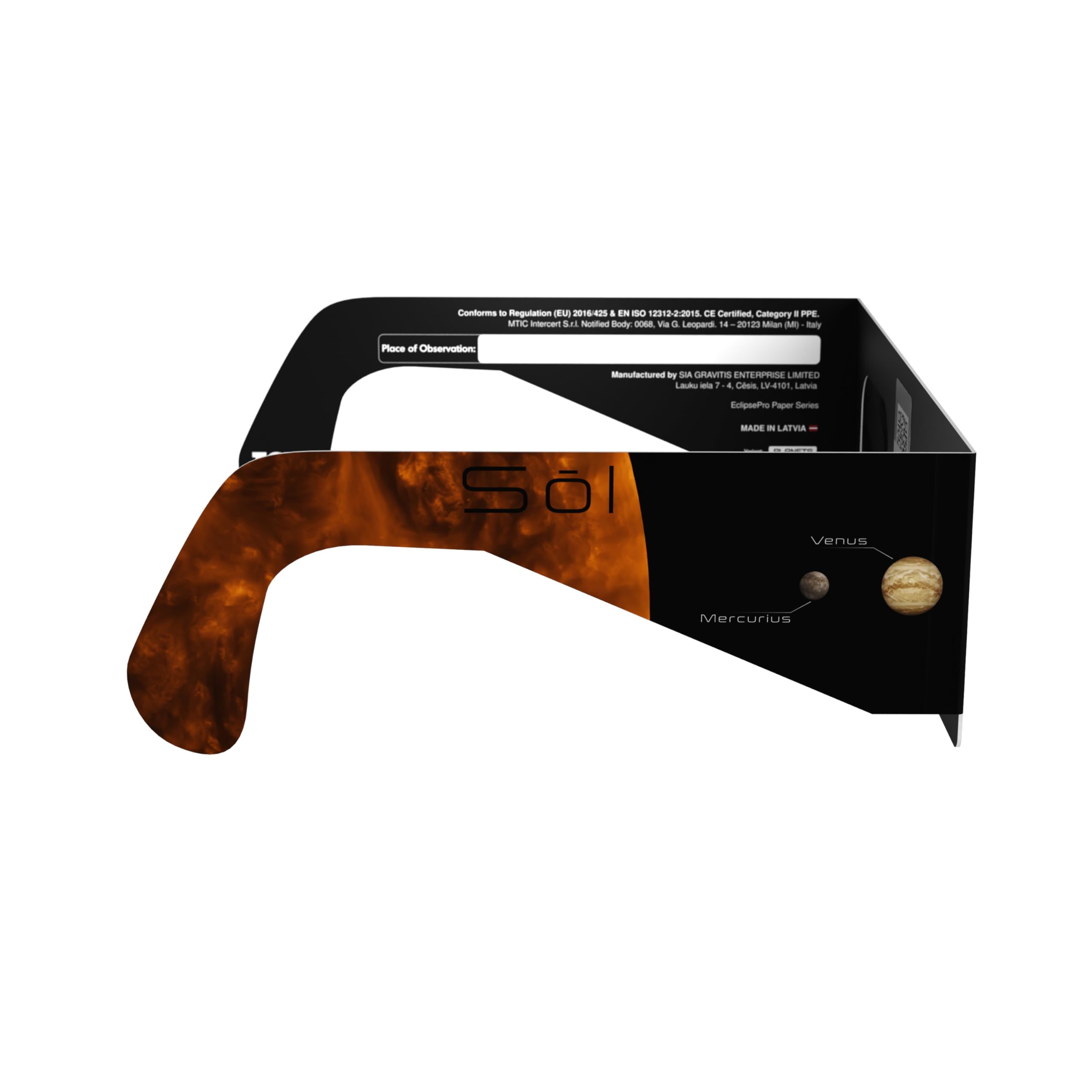 Absolute Eclipse Planets Solar Eclipse Glasses Bulk Wholesale - ISO 12312-2 probado y certificado CE - Fabricante de la UE recomendado por AAS - Eclipse Europe 2026