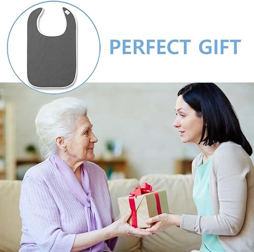 Miniatura 4 de Paquete de 5 baberos para adultos para personas mayores, reutilizables, lavables, de tela de toalla para adultos con discapacidades y necesidades