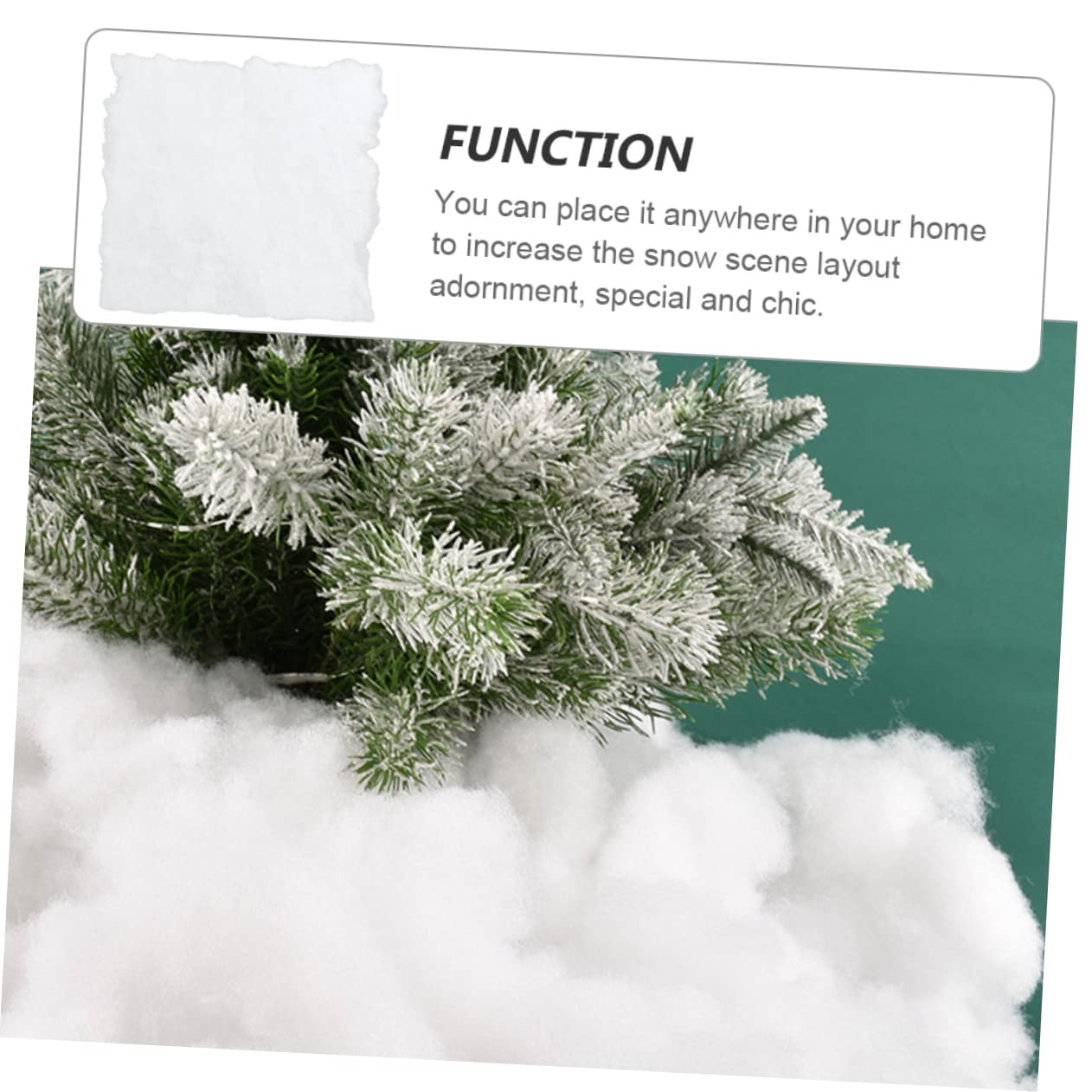 Cabilock 4 Stück Schneedecke kunstschnee Artificial Snow Christmas-Decorations unter Weihnachtsbaum-Schneematte Fake Snow Decoration Weihnachtsdecke Kunstdecke das Haustier Weiß