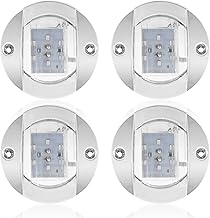 Baceyong 4 LED Boat Lights with 8 Screws, 12V LED Interior Boat Light, Transom Mirror Boat Light, Boat Street Lights Led