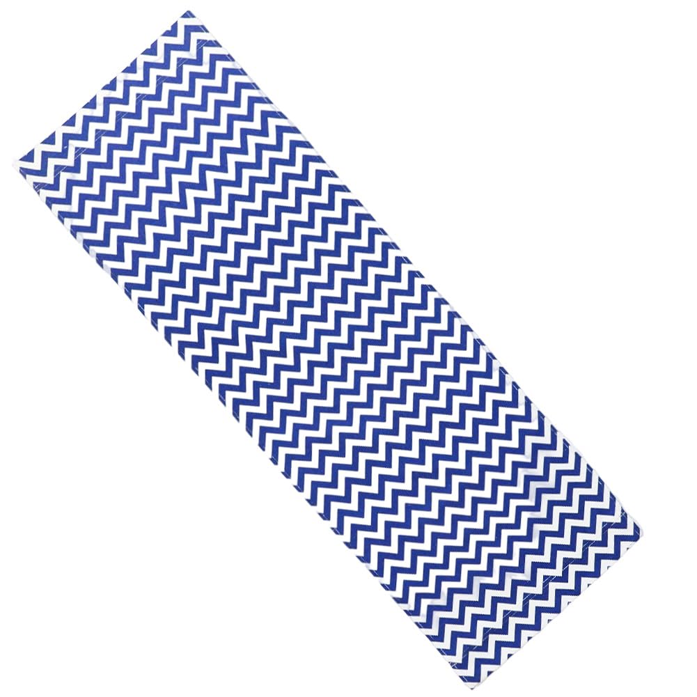 GORGECRAFT 120X43cm Beach Sling Chair Replacement Canvas Outdoor Chairs Cloth Replacements Blue Portable Reclining Patio Folding Chair Fabric for Summer Sunbathing Garden Courtyard Beach Relaxation