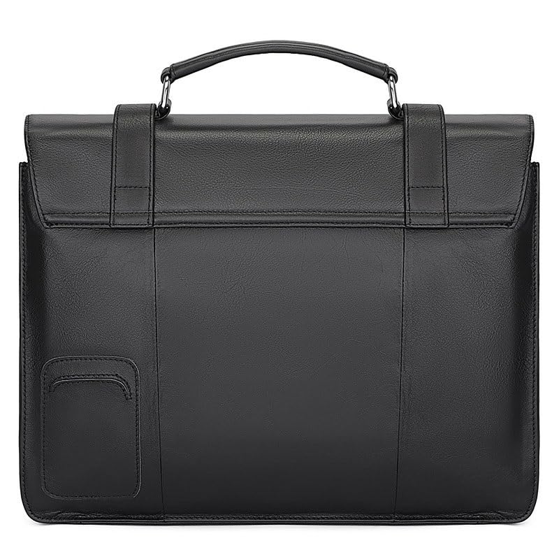 JSEIAJB Business Genuine Leather Men's Handbag 14 Inch Computer Bag Single Shoulder Diagonal Cross Briefcase4