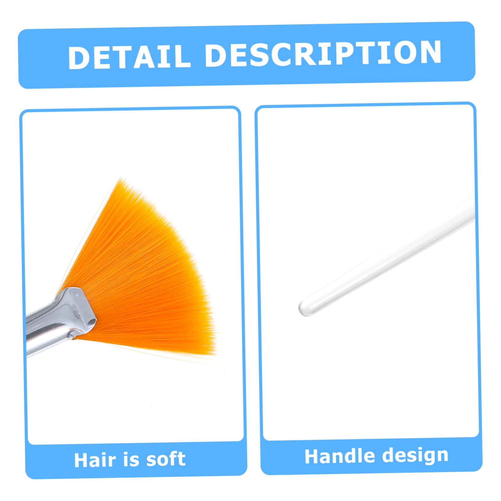 Beavorty 3er-sets Mit Griff Fächer-schönheitspinsel Zum Auftragen Von Komfortables Gesicht Wiederverwendbares Make-up-tool 6 Stück X 3
