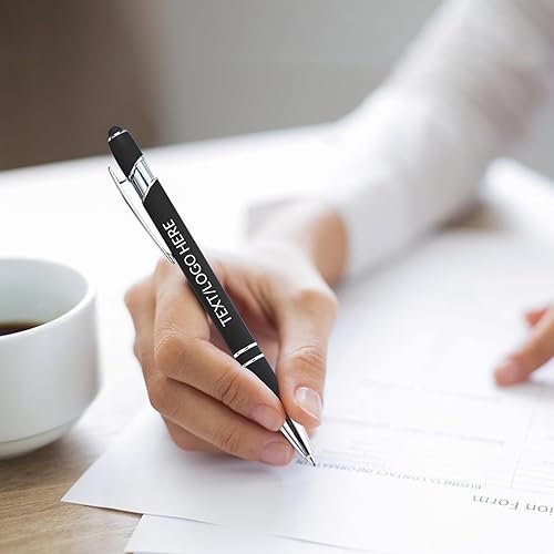 Miniatura 4 de 12 bolígrafos personalizados con nombre personalizado para negocios, bolígrafos grabados, regalo personalizado para recuerdos de graduación impresos