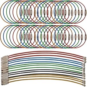 ROYHOO 100 Stück Edelstahl-Drahtring Schlüsselanhänger