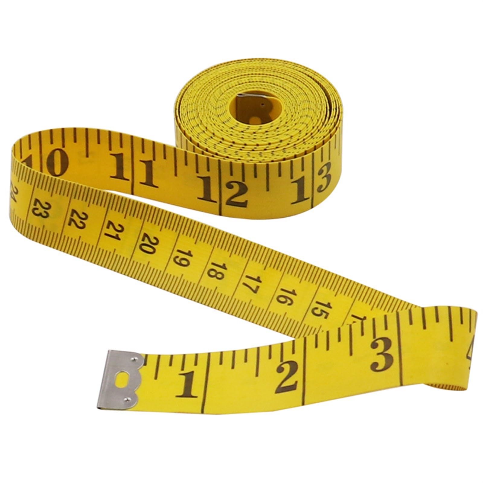 Cinta métrica de fibra vidrio PVC | Cinta métrica for coser amarilla de 300 cm x 2 cm x 0,3,0 mm